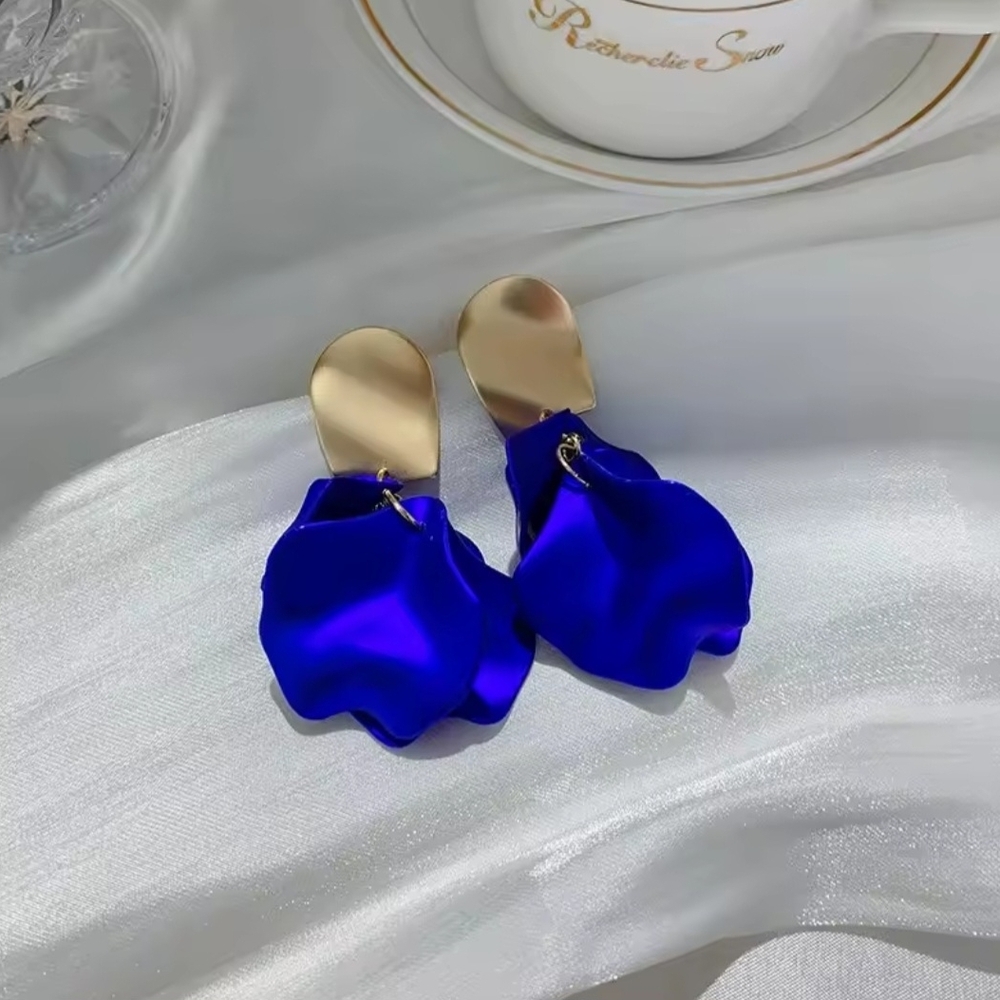 Blue and Gold Earrings
